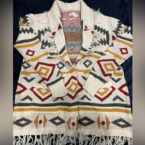 Idyllwind Women’s Geometric/Aztec Fringe Sweater XL